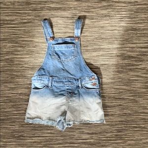 Girls Ombré Overall Shorts